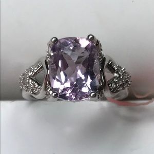 Ring. Size 5. Genuine Rose De France Amethyst